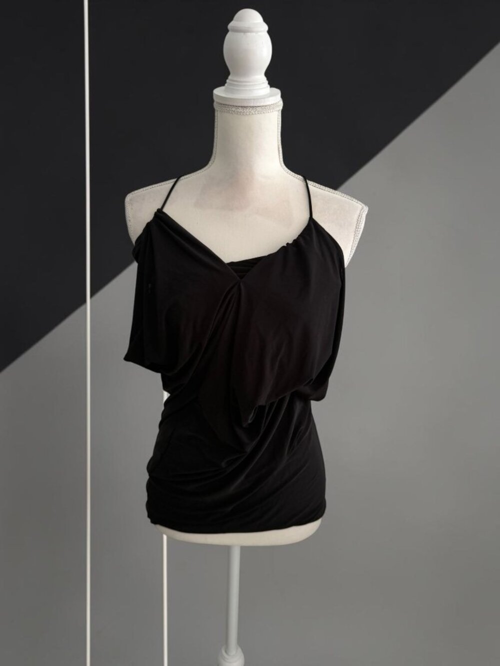 MISA Black Strappy Dress Tank Top Size XS